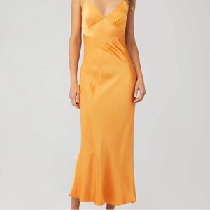 Bardot Malinda Slip Dress Orange